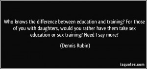 Who knows the difference between education and training? For those of ...