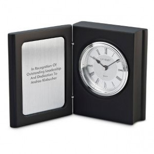 This personalized clock has great book styling, ideal for a quote, or ...