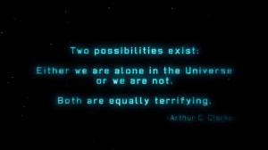 Arthur C. Clarke quote wallpaper