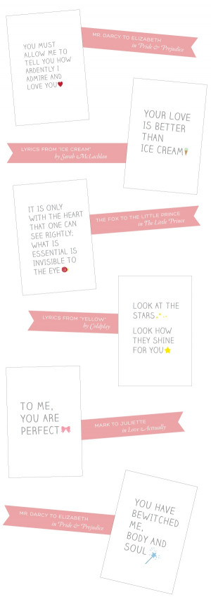 Valentine Love Quotes + Free Printable