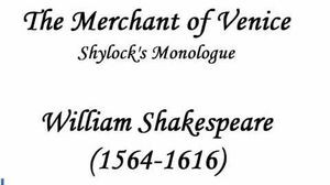 Shylock's Revenge Speech from The Merchant of Venice by William ...