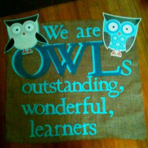 Owl themed banner for classroom