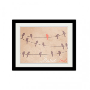 Stand Out. Inspirational Poster. Quote Poster. Birds on a Wire ...
