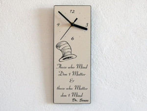 Dr Seuss Quote Wall Clock by ObjectIndustrialArt on Etsy, $14.90