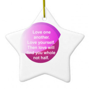 Inspirational quotes christmas ornament