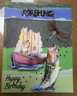 Happy Birthday for a fisherman - Made by Buffy Wilkinson