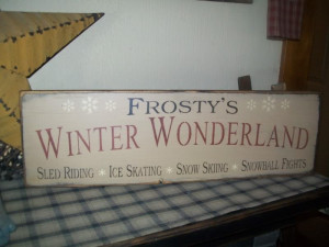 Details about PRIMITIVE SIGN~~FROSTY'S WINTER WONDERLAND~SNO WFLAKES~~