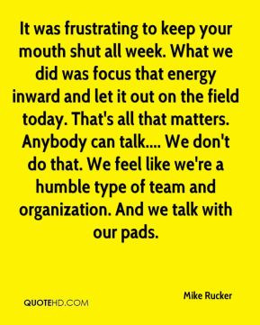 Mike Rucker It Was Frustrating To Keep Your Mouth Shut All Week