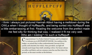 Hufflepuff also has a badger as it's animal and let's face it honey ...