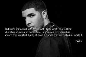 Rapper drake quotes and sayings woman cute wise - Words On Images ...