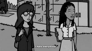 black and white, daria, hate, quote, teen