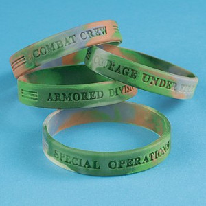 Camouflage Army Sayings Bracelets