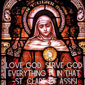 ... St Clare, Catholic Saint, Servings God, Catholic Quotes, Patron Saint
