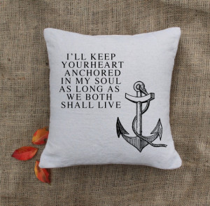 anchor pillow custom pillows nautical throw pillow cottage deco home ...