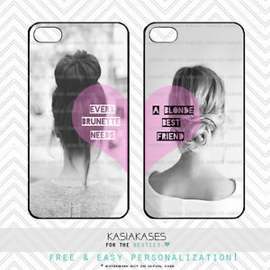 Details about Blonde and brunette best friends quote cases for iphone ...