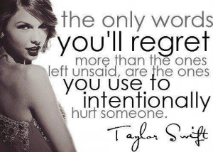 regret #words #hurt #taylorswift #quote #words