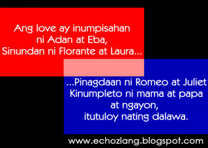 Ang LOVE ay itutuloy nating dawala - Tagalog Love Quotes