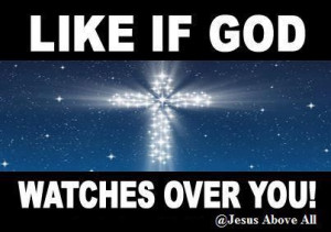 Myspace Graphics > God Quotes > God watches over you Graphic