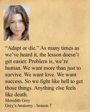... else feels like death. Meredith Grey Grey’s Anatomy - Season 7