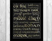 Bilbo Baggins' Party Speech Quote - Lord of the Rings - 5x7 Print. $8 ...