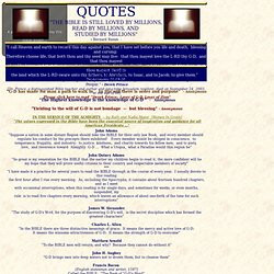 FAMOUS QUOTES ABOUT THE BIBLE