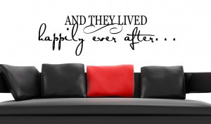 ... ... lived happily ever after vinyl wall decal home decoration quote