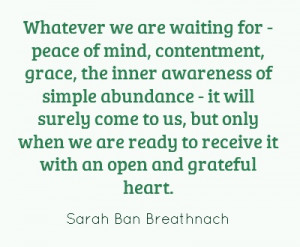 Gratitude attracts abundance ...