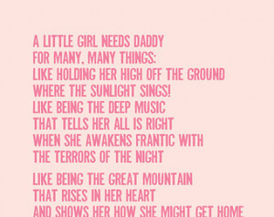 little girl needs Daddy quote pri ntable poster ...