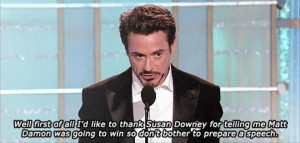 awww! Poor Downey must be enthrall