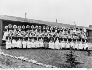 Nurses of the 3rd AGH in France. Nurse Duddy is fourth from the right ...