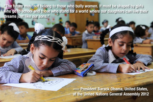 Gender quotes GA67: Barack Obama on girls education Infographic