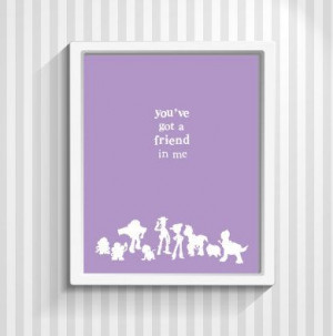 Toy Story Poster, Buzz Lightyear, Woody, Kids Quote, Movie Quote - You ...