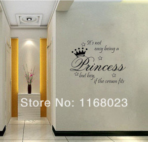 Not Easy Being Princess wall stickers Decor Cute vinyl wall decal ...