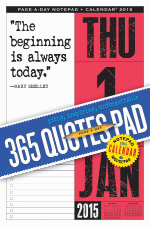 365 Quotes Page-a-Day Notepad and 2015 Calendar