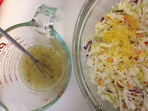 hot weather ready coleslaw. mayo free!