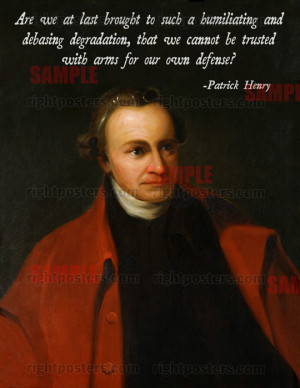 Patrick Henry Right To Bear Arms Poster