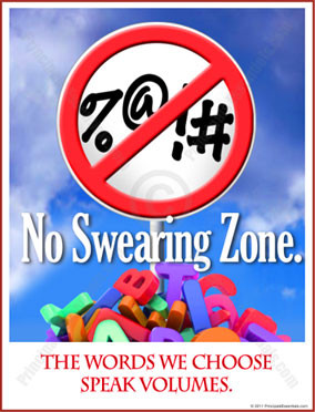 no swearing posters
