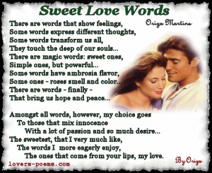Sweet Words of Love ...loading...