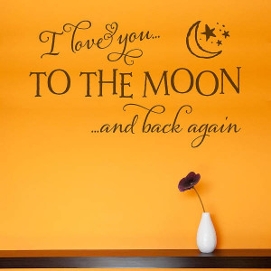 To The Moon And Back' Wall Sticker Quote