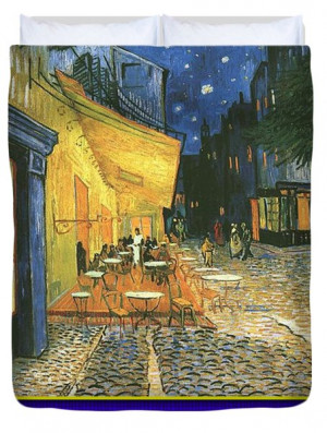 Van Gogh Motivational Quotes - Cafe Terrace At Night II Duvet Cover by ...