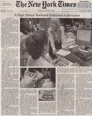 New York Times - A Yearbook Dedicated to Inclusion