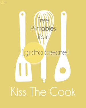 Kiss the Cook vintage kitchen utensil printables in 3 varieties at I ...