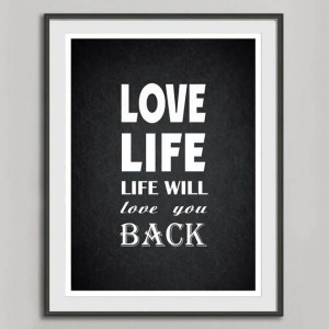 Inspirational Life Quote Print, Retro Poster A3, Typography Vintage ...