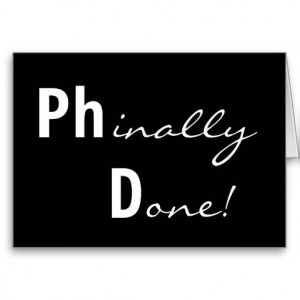 Phinally Done! Ph.D. Graduate Card