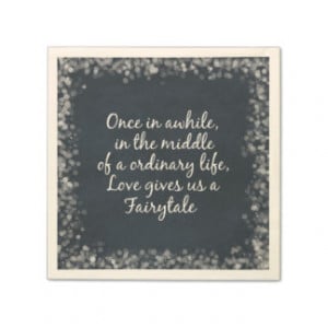 Romantic Love Fairytale Quote Paper Napkin