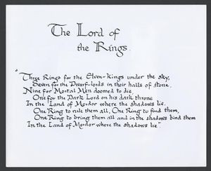 calligraphy by j r r tolkien