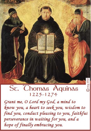 Feast Day: St. Thomas Aquinas, doctor of the Church