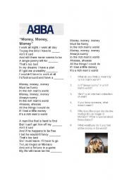 Abba Lyrics Money Song...