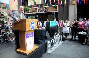 Up next: A photo of (Acting) Mayor Steve Murphy in Downtown Crossing.