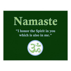 Namaste - with quote and Om symbol Personalized Announcement